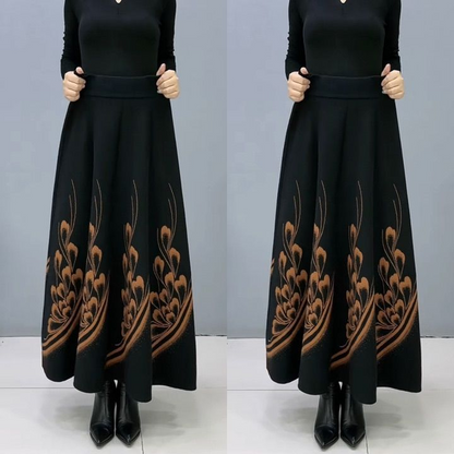 👗🎀【S-3XL】Všestranná pletená midi sukňa na jar a jeseň, elastická a zoštíhľujúca sukňa áčkového strihu
