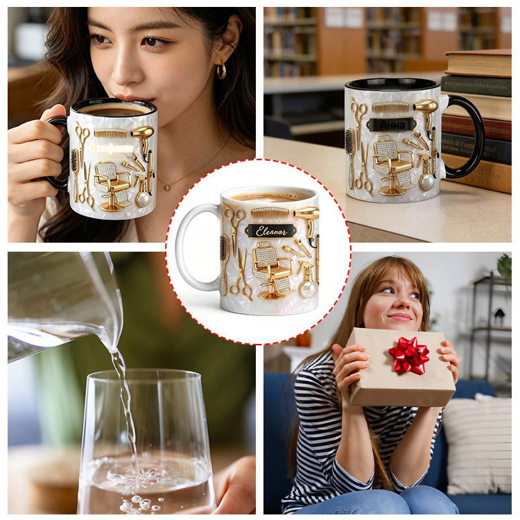 ✨✂️Taza de café de cerámica personalizada, ligera y lujosa