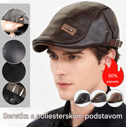 🔥 🔥 Kapa u retro stilu, od visokokvalitetne prirodne kože, savršeno se uklapa u sve – 4190315
