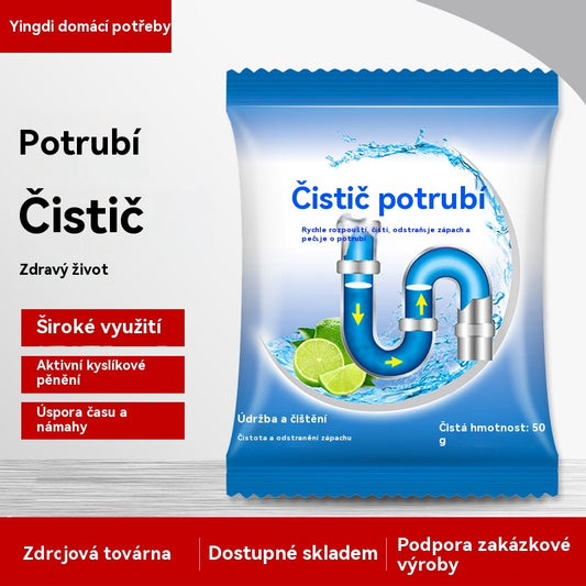 💪【Kupte 3 a získejte 3 zdarma】Silný čistič potrubí, vhodný k rozpouštění olejových skvrn v toaletách, podlahových odtocích, kanalizaci a kuchyních, k odstranění ucpání a koroze