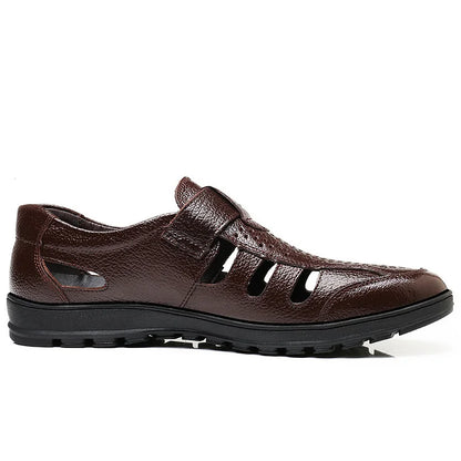 👞【39-44】Ανδρικά καλοκαιρινά σανδάλια από γνήσιο δέρμα, που αναπνέουν【50%OFF】