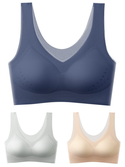 【Oferta por tiempo limitado】🌸【40-120 kg】2026, sujetador push-up de seda helada sin costuras