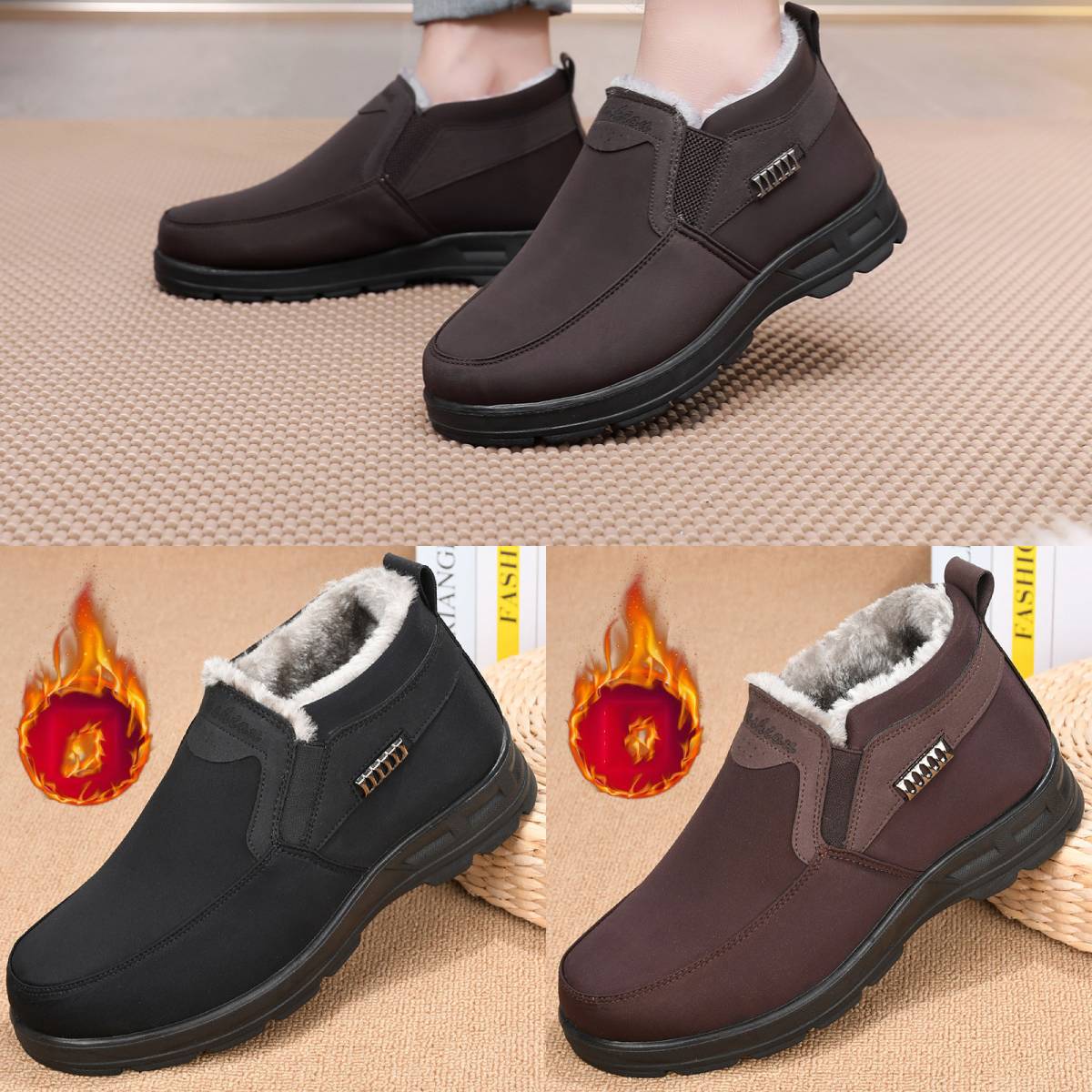 【39-47】Męskie zimowe grube bawełniane buty
