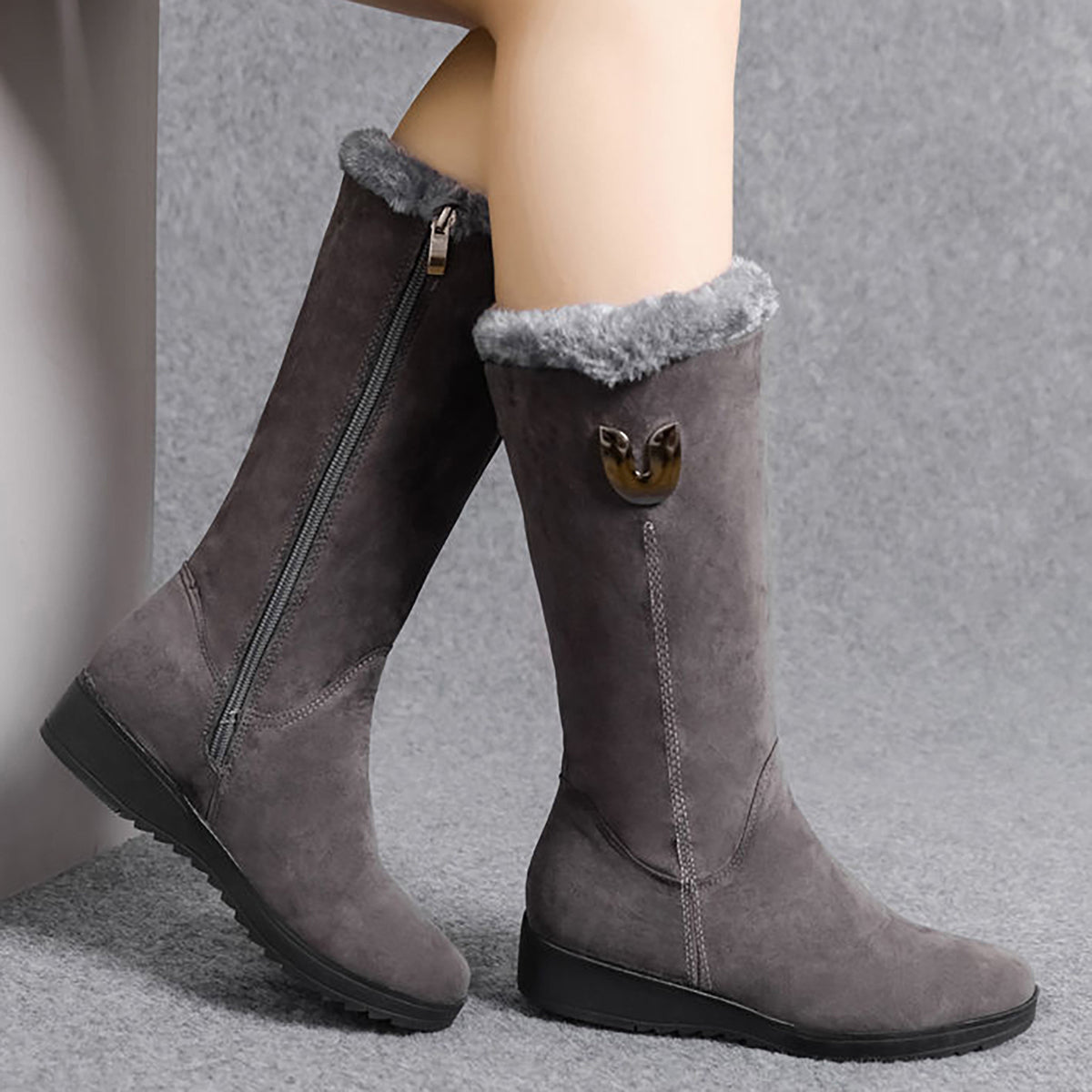 ❤️❤️【35-41】Všestranné sametové sněhule zesílené do poloviny lýtek-3790776