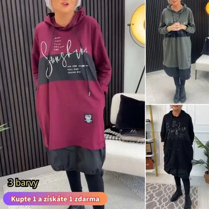 🔥🔥【S-5XL】2026 nové podzimní a zimní módní velké šaty s potiskem🥰
