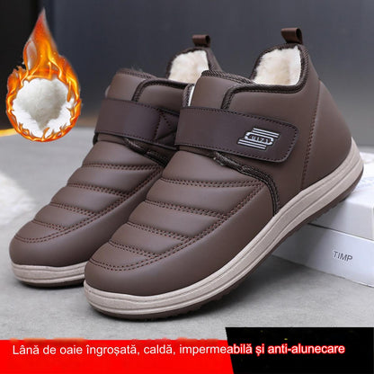 【39-44】🔥👟Nové zimní zateplené pánské zimní boty z ovčí vlny, voděodolné pro rok 2024.-3847856