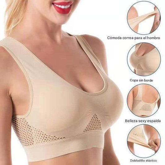 【Juego de 3 piezas】Sujetador invisible para tallas grandes ❤️ Transpirable y fresco【40–120KG】