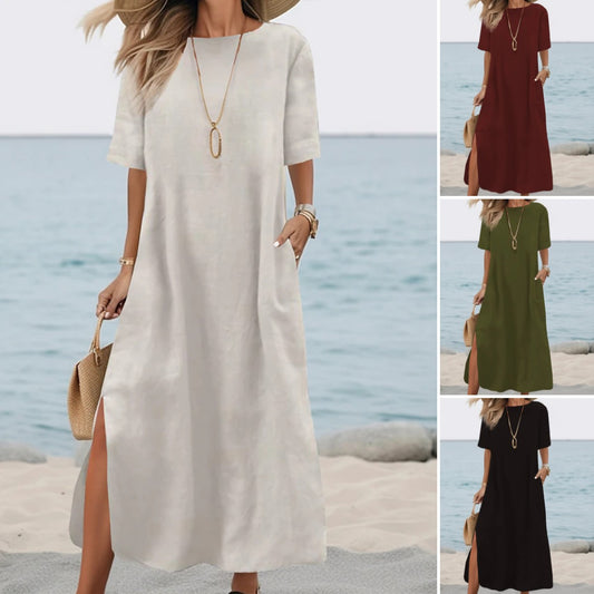 💃 Sleva -49%🔥【40-120kg】Dámské dlouhé šaty, široký střih ✅️Platba na dobírku