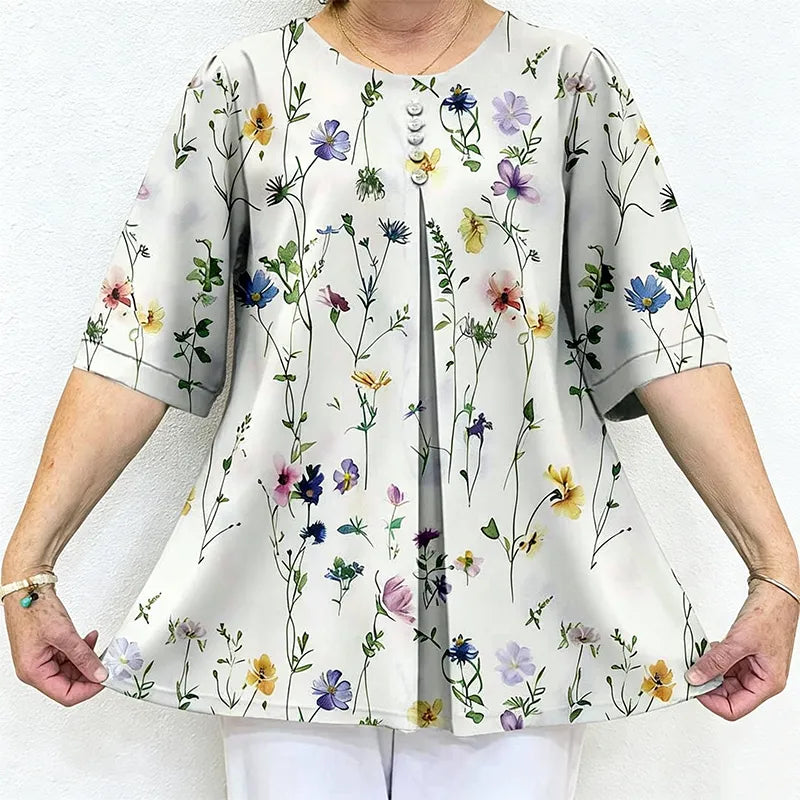👚【50% OFF】Tricou lejer din bumbac imprimat pentru vară