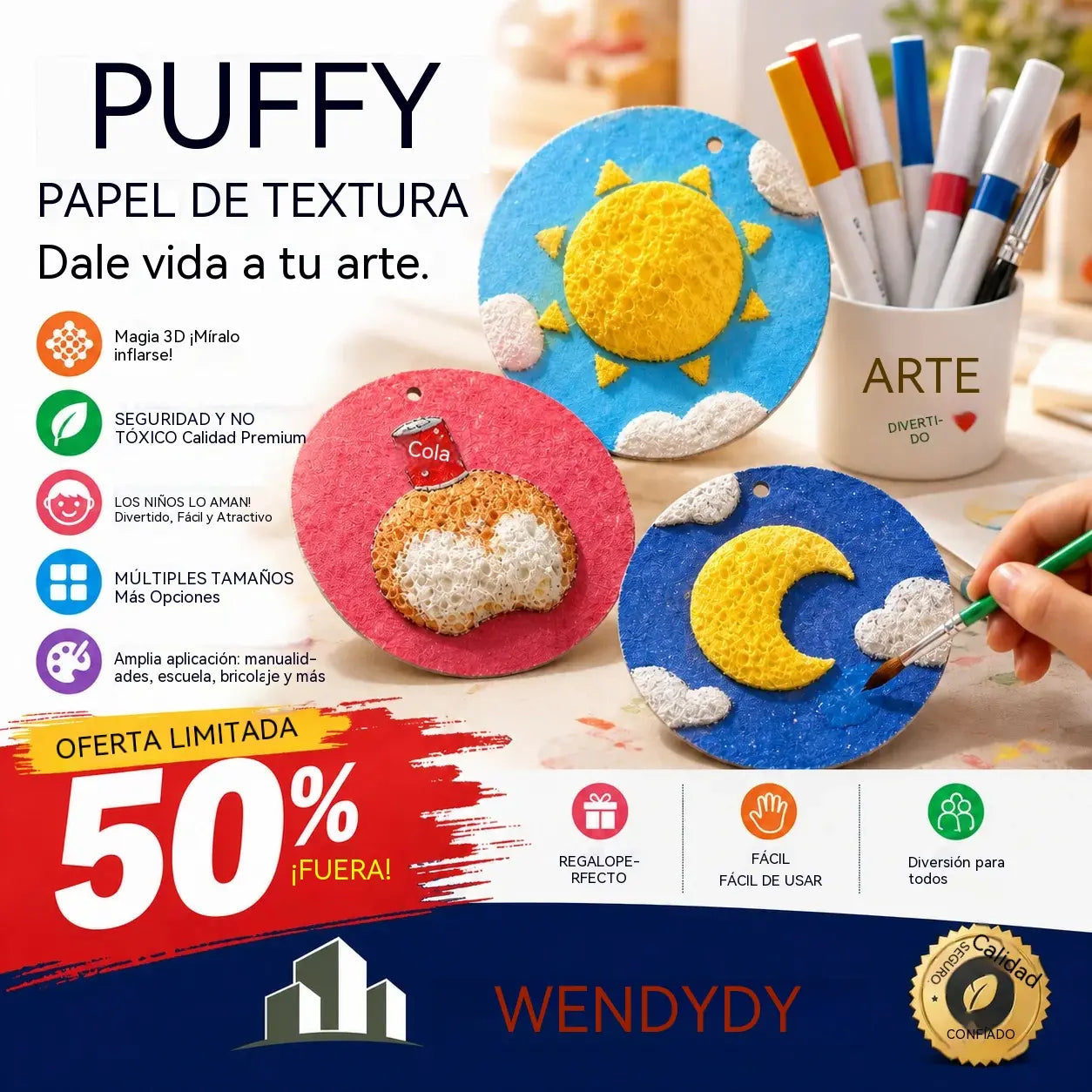 🎄¡Oferta sorpresa especial! 🔮¡Domina la magia del dibujo! 👩‍🎨Papel de dibujo con textura de espuma🎁