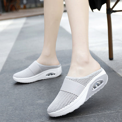 👡🛒【Nuevo producto a precio reducido】💖🎁【35-43】Zapatillas 2025 de malla hueca con amortiguación de aire y alta elasticidad para caminar sin cansar