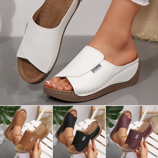 🔥👡【36-43】Sandalias modernas de mujer de cuero genuino con suela suave y gruesa 2026