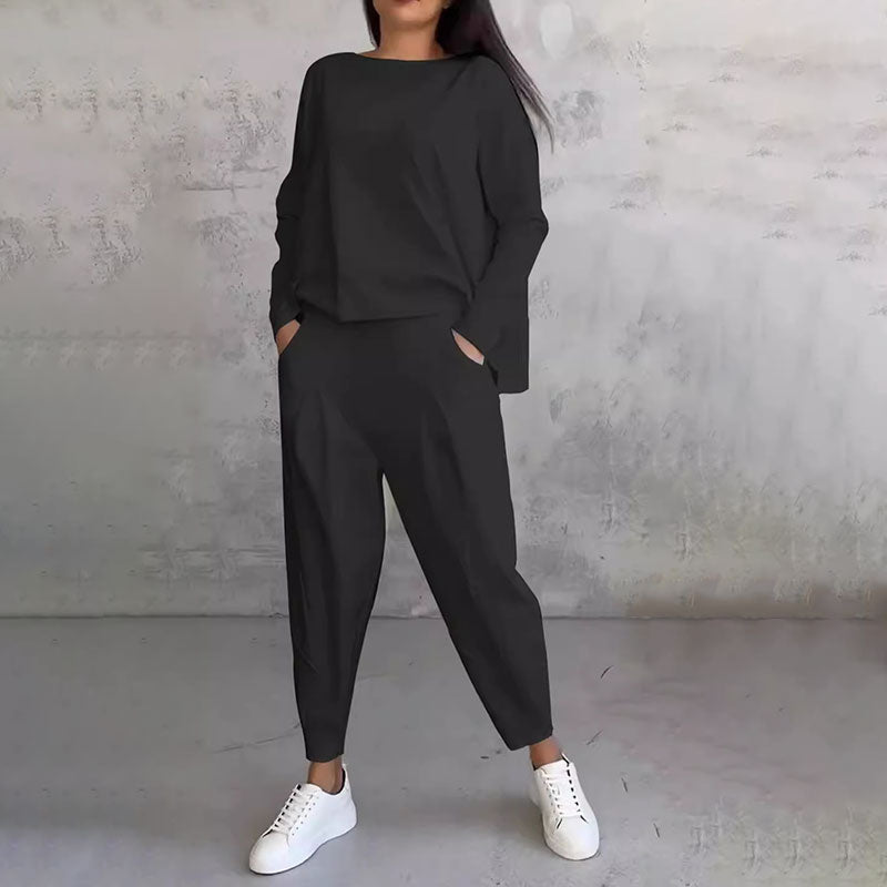 💖 conjunto casual sencillo de algodón 2025 primavera-otoño, versátil para el día a día y el trabajo