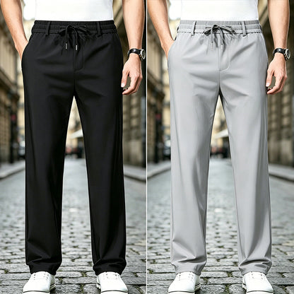 👖[Compra uno y llévate otro gratis] Pantalones casuales de pierna recta: confeccionados con un material elástico, delicado y transpirable para una máxima comodidad.