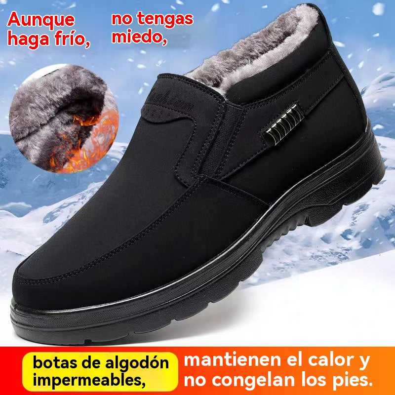 【39-47】Botas de invierno, acolchadas y engrosadas, impermeables y cálidas.