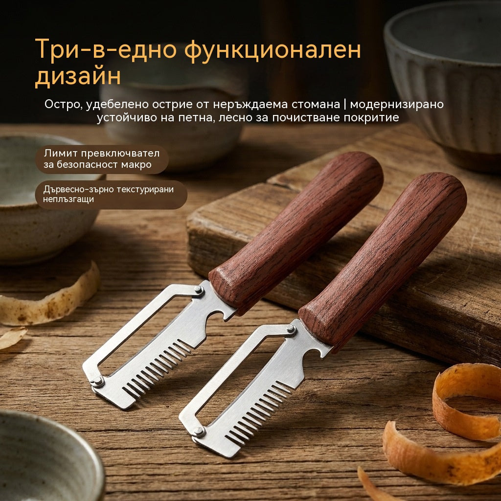 ✅Kupte 1, dostanete 1 zdarma (2 položky) 🧅🔪 Multifunkční kuchyňská škrabka 3 v 1: Loupá, krájí a otevírá lahve! 🔥_4288317