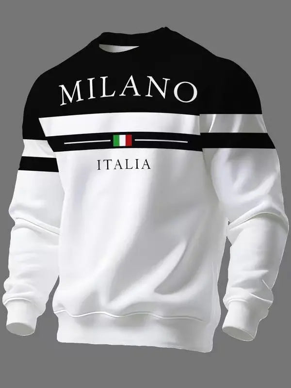 ✨🌟👕【S-6XL】Pánské mikiny s potiskem „Milano Italia“