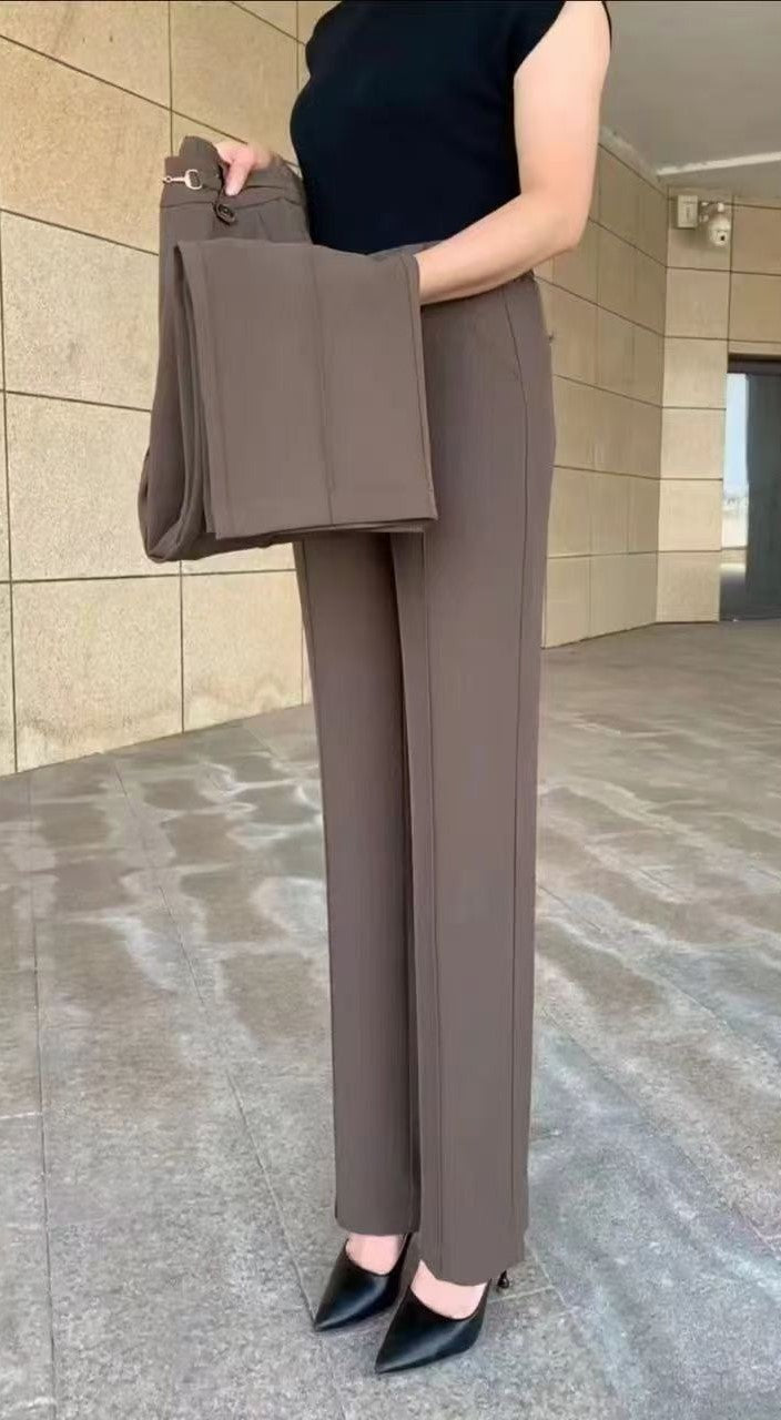 【M-4XL】 🔥Vysoce kvalitní nové rovné kalhoty, ležérní letní venkovní oblečení kalhoty, tenké vysoký pas jednoduché kalhoty