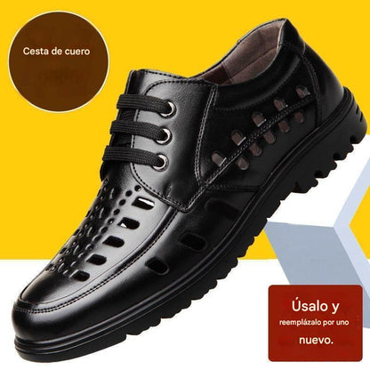 🏝️🔥¡50% de descuento!Rebajas de verano【Tallas 38-44】Nuevas sandalias de cuero transpirables para hombre 2026