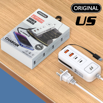 ⚡ Καλώδιο επέκτασης USB και προστασία από υπέρταση | Έξυπνος διανομέας 4 θυρών με γρήγορη φόρτιση 30 λεπτών και προστασία από υπέρταση 🎄✨