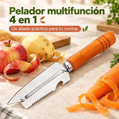 🥕 ¡Compra 1 y llévate 1 gratis! ✨ Pelador de cocina multifuncional: fabricado en acero inoxidable con mango ergonómico, ideal para frutas, verduras y carne 🔪