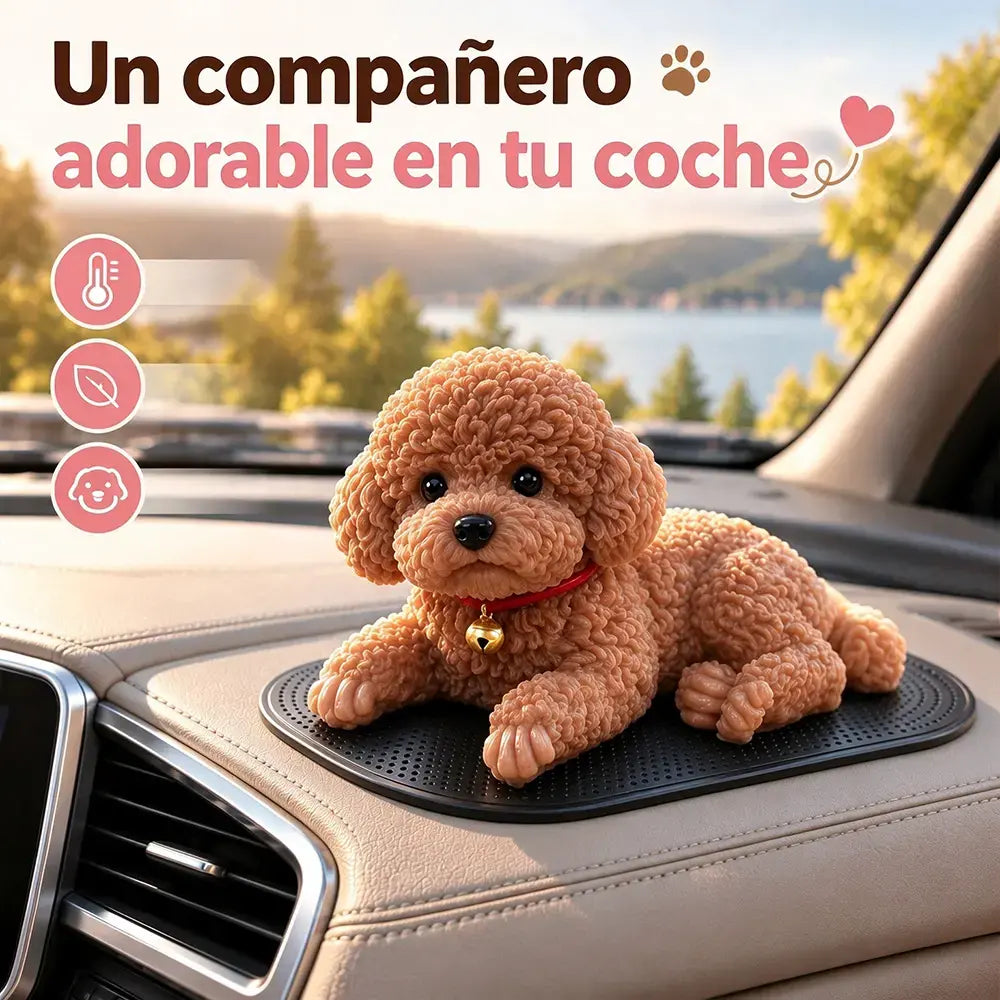 🐶💕 ¡El pasajero más tierno de todos! Este accesorio para el coche, un perrito suave y blandito, hace que cada trayecto sea un poquito más dulce.  🚗💗