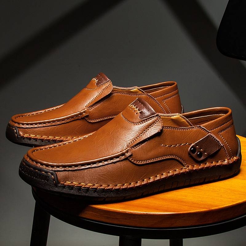 【38-48】Mocasines de cuero hechos a mano ✅️Pago contra entrega