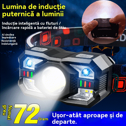 💡🌟Inteligentní indukční maják s dlouhou výdrží baterie Venkovní noční rybářské světlo namontované na hlavě