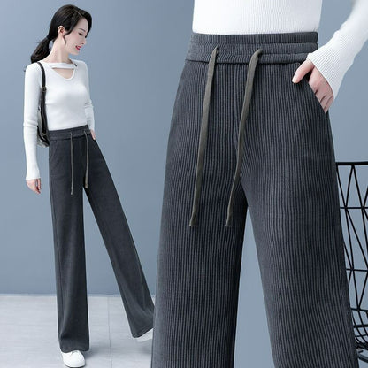 🔥 👖Nuevos pantalones casuales de terciopelo con perneras anchas, muy cómodos de usar.