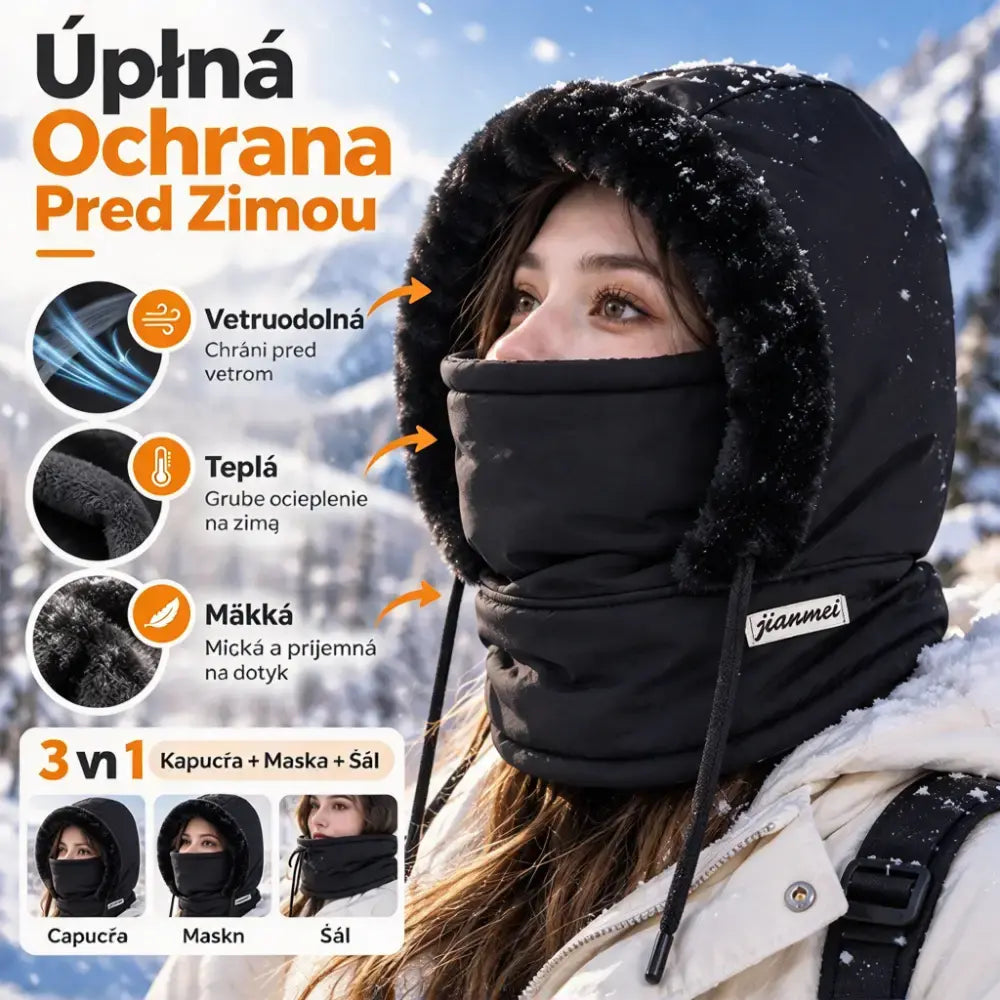 🔥Gorro cálido para exteriores con forro polar: tres en uno