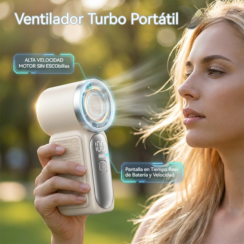 🧊 Verano fresco – Ventilador pequeño portátil de alta velocidad y larga duración
