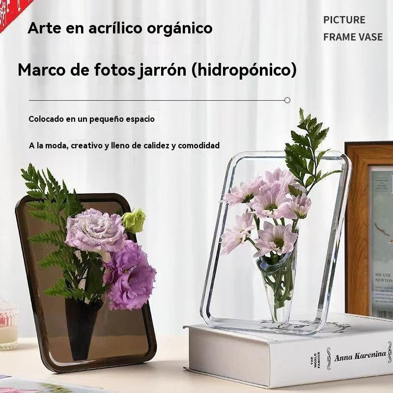 🔥【Compre 1 y obtenga 1 gratis】Florero con marco de fotos de escritorio de alta calidad