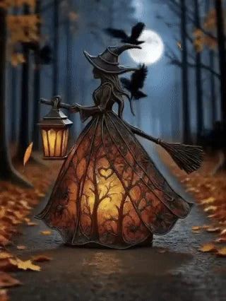 🧙‍‍♀️Lámpara de bruja de Halloween, figura decorativa única para lámpara de mesa, luz de noche con patas, adecuada para el hogar, porche, oficina, decoración de fiesta, se puede usar como Halloween y regalo.-4123823
