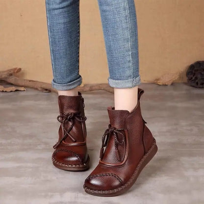🔥✨【Velikosti 35-40】🌷👢Předobjednávka na začátek podzimu 🎉 Retro boty pro ženy, vyrobené z měkké kůže