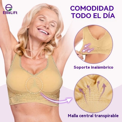 👙【3piezas】 Sujetador anti-caída con cierre lateral y diseño cruzado – Cómodo y moldeador ✨