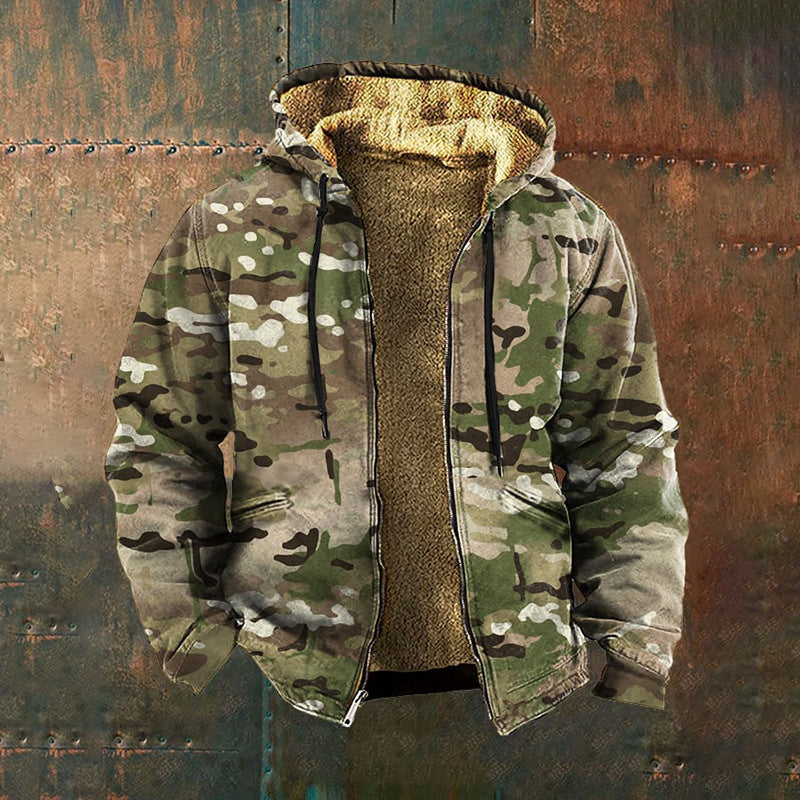 👨‍💻🧥✨【S-5XL】Kupte 1 a získejte 1 zdarma🔥Nová pánská módní retro mikina s kapucí a zipem s 3D digitálním tiskem