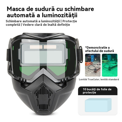 🔥😎Plně automatická svářečská kukla s ochrannou maskou pro svářeče s výměnou světla