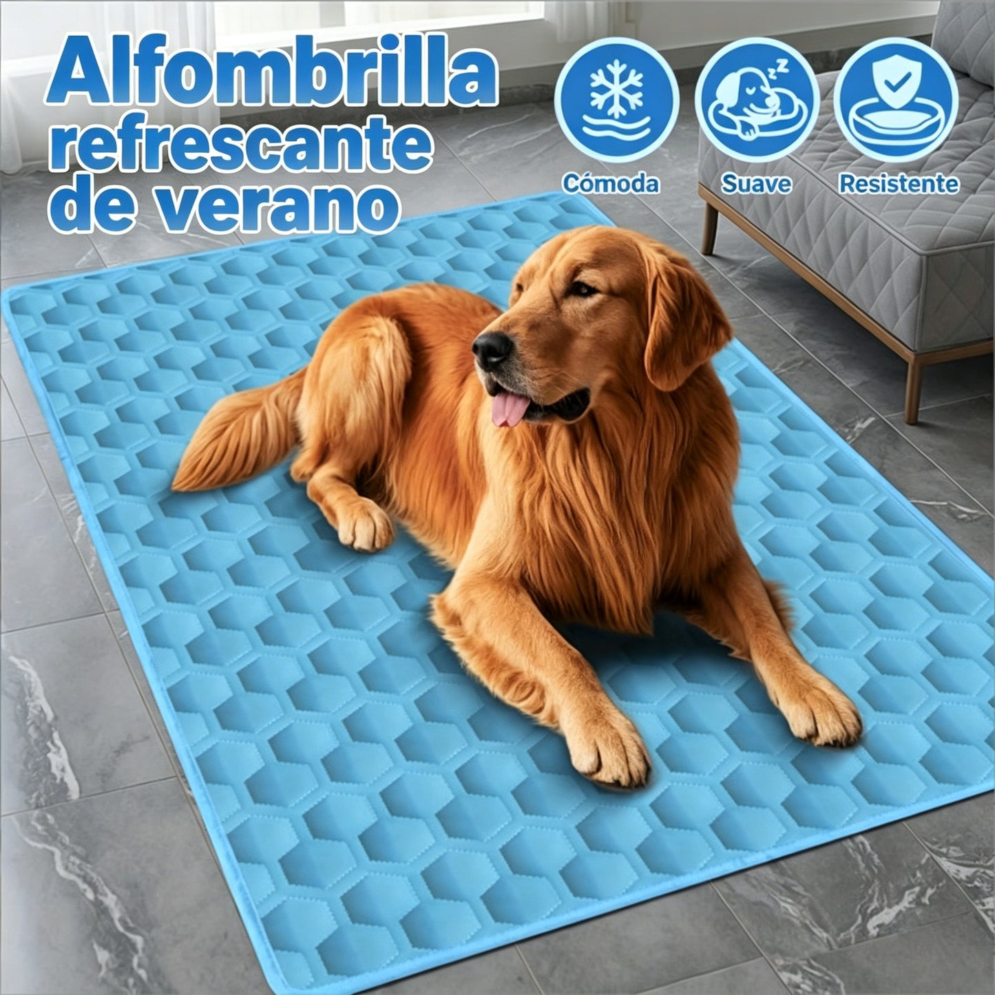 🧊🐶 Alfombrilla refrescante para perros y gatos – el alivio que tus mascotas necesitan este verano 🐱✨