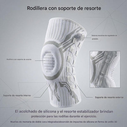 🦵🦵【S-2XL】 Rodillera de compresión deportiva con silicona y estabilizadores de muelle para absorción de impactos