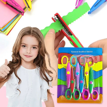 🥰【6-dílná sada】✂️🌈Dětské bezpečnostní nůžky (na kutilské projekty)