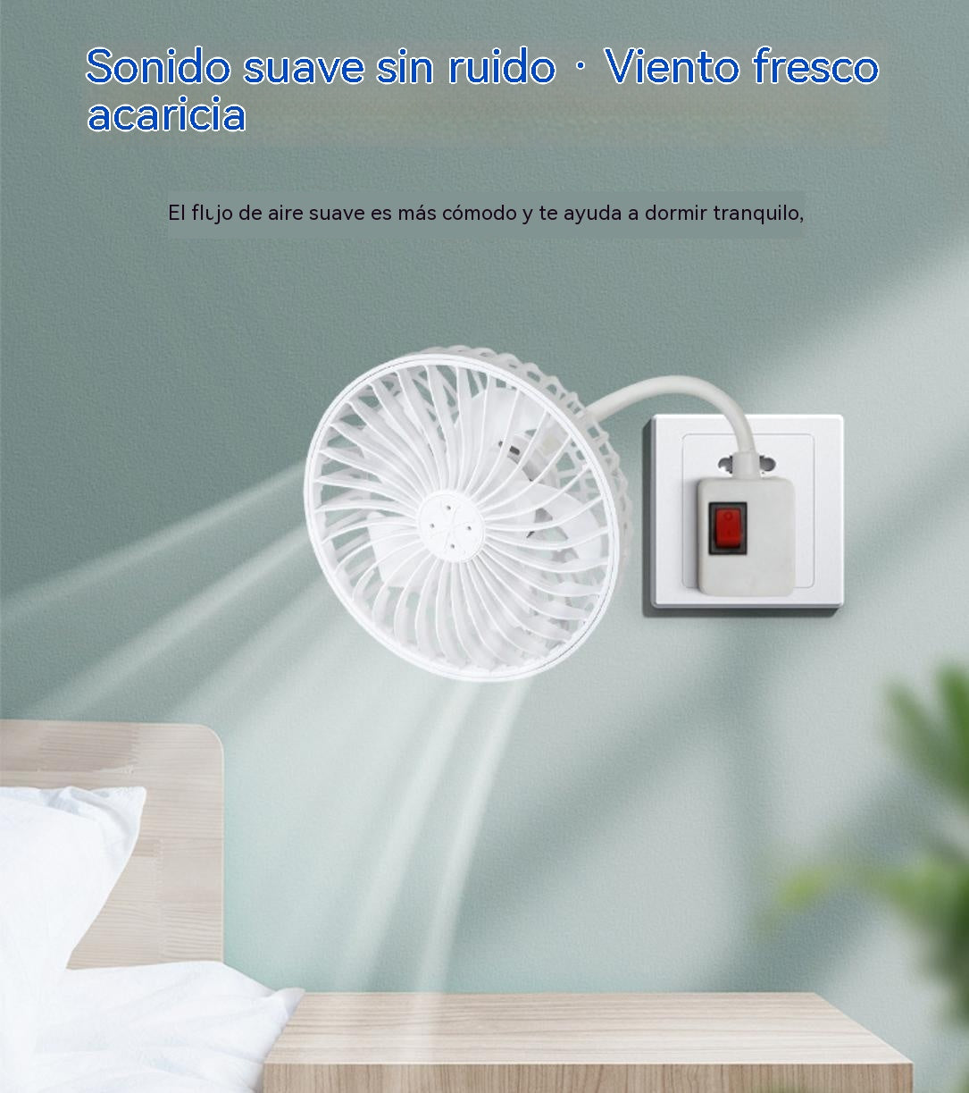 Compra 1 y recibe 1 gratis 🌟¡Dos por solo 32 euros!🔌💨 Mini Ventilador de Enchufe Giratorio 360° – Frescura Potente para Cocina, Baño, Dormitorio y Oficina