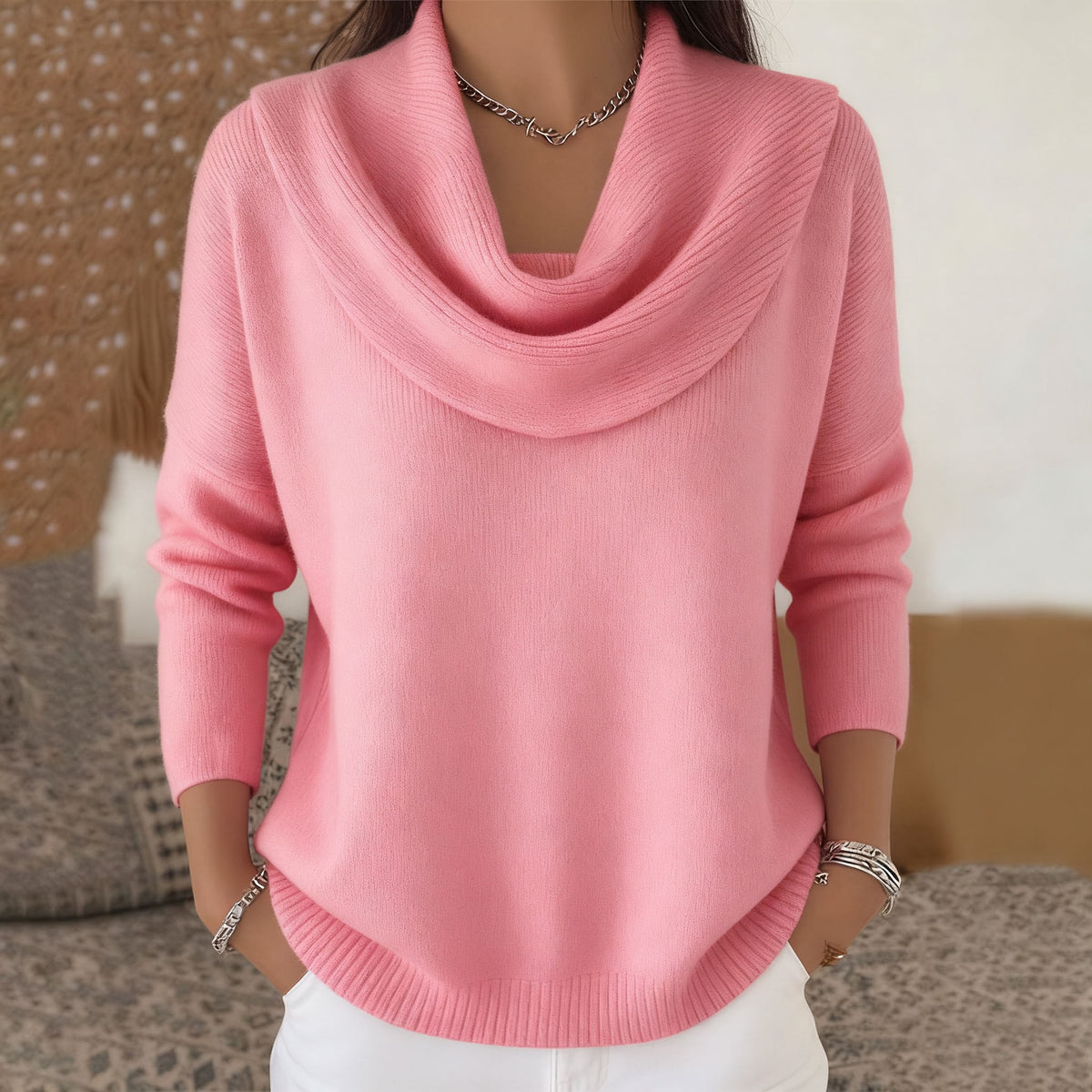 🔥【S-3XL】Nuevo suéter liso de manga larga para otoño/invierno 2025