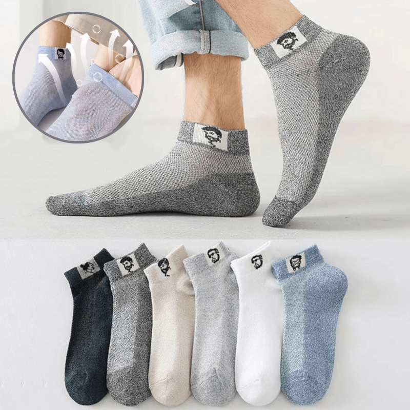 🔥Compra 5 y llévate 5 gratis⚡【Paquete de 10 pares】🧦Calcetines transpirables, antibacterianos y resistentes al olor para hombre, nuevos en 2026, primavera/verano