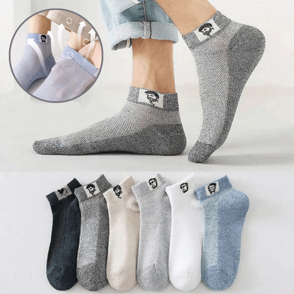 🔥Compra 5 y llévate 5 gratis⚡【Paquete de 10 pares】🧦Calcetines transpirables, antibacterianos y resistentes al olor para hombre, nuevos en 2026, primavera/verano