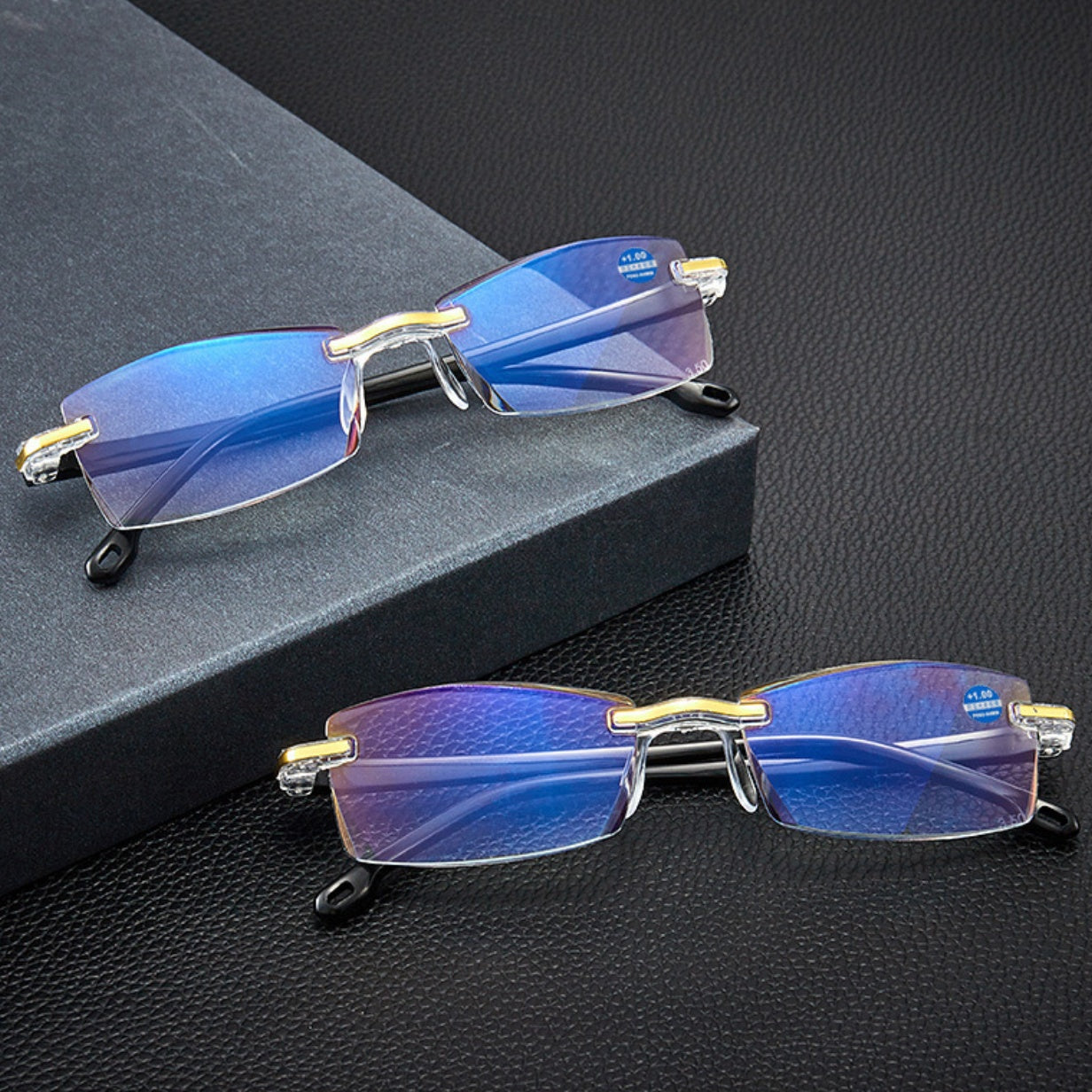 👓Gafas de lectura con luz azul de diamante de alta definición para hombres y mujeres
