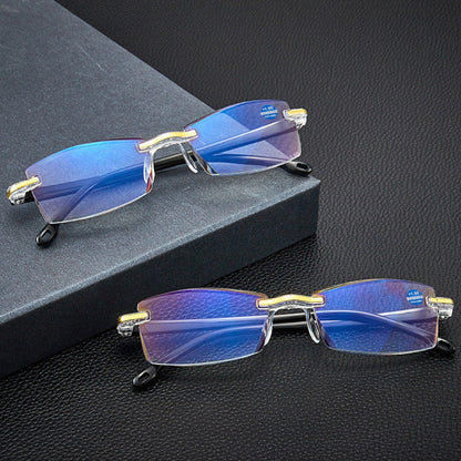 👓Gafas de lectura con luz azul de diamante de alta definición para hombres y mujeres