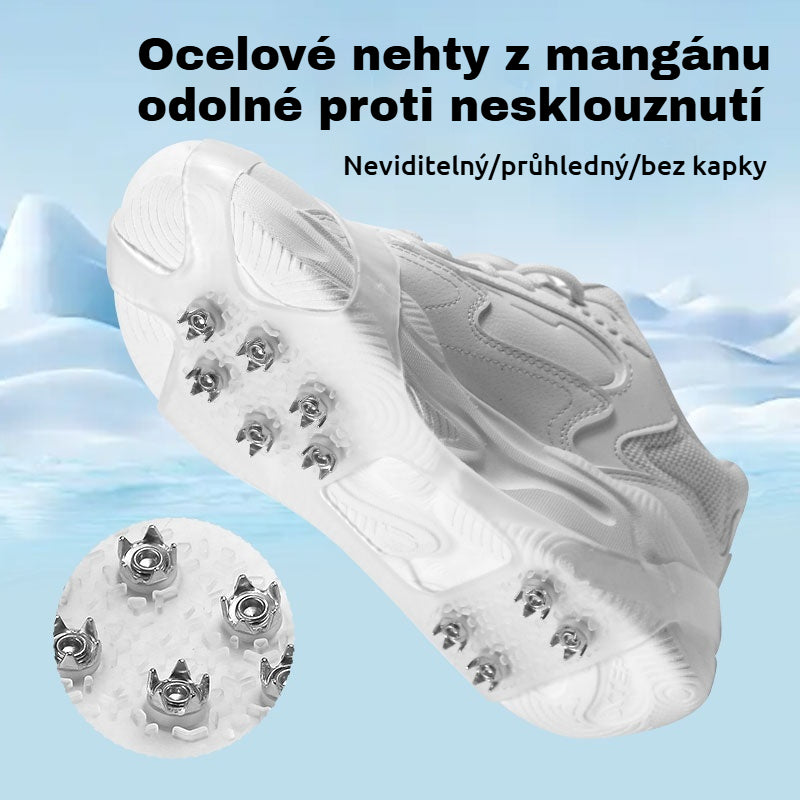 👴🚶🏔️Vásárolj 2-et, kapsz 2-et ingyen🔥Láthatatlan, 5 fogú, csúszásgátló hágóvas hüvelyek, átlátszó kültéri hágóvasak hóban túrázáshoz, hegymászáshoz, sziklamászáshoz, téli jégfelületre, nélkülözhetetlen idősek számára. - 4209550