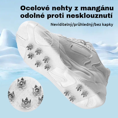 👴🚶🏔️Vásárolj 2-et, kapsz 2-et ingyen🔥Láthatatlan, 5 fogú, csúszásgátló hágóvas hüvelyek, átlátszó kültéri hágóvasak hóban túrázáshoz, hegymászáshoz, sziklamászáshoz, téli jégfelületre, nélkülözhetetlen idősek számára. - 4209550