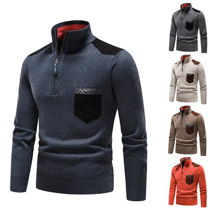 ❤️‍🔥【M–3XL】Pánský ležérní svetr se zipem, podzimní/zimní kolekce