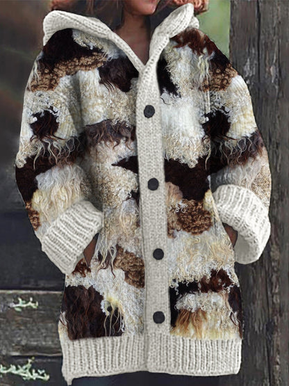 【S~6XL】🥰Nový pohodlný retro svetr kardigan-4116309